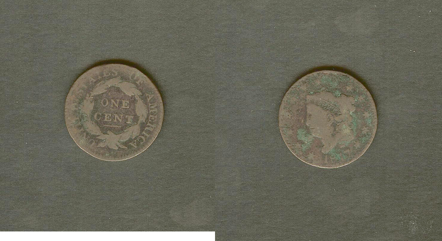 USA 1 cent matron head 1817 F
